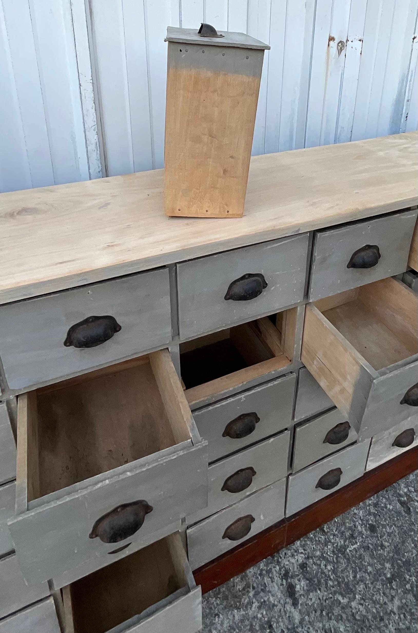 Antique 40-Drawer Apothecary Cabinet – Paris, circa 1920 For Sale 4