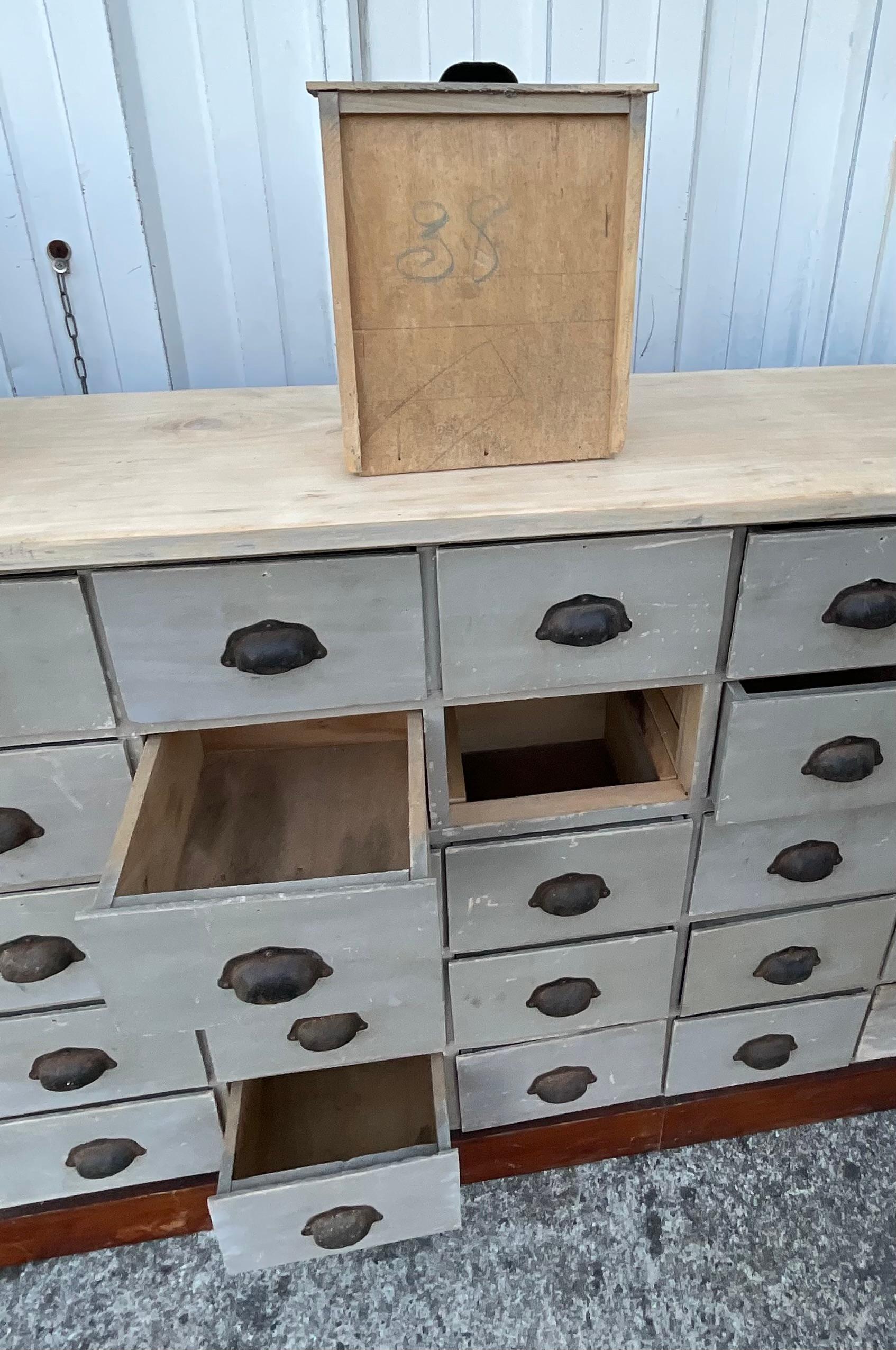 Antique 40-Drawer Apothecary Cabinet – Paris, circa 1920 For Sale 5