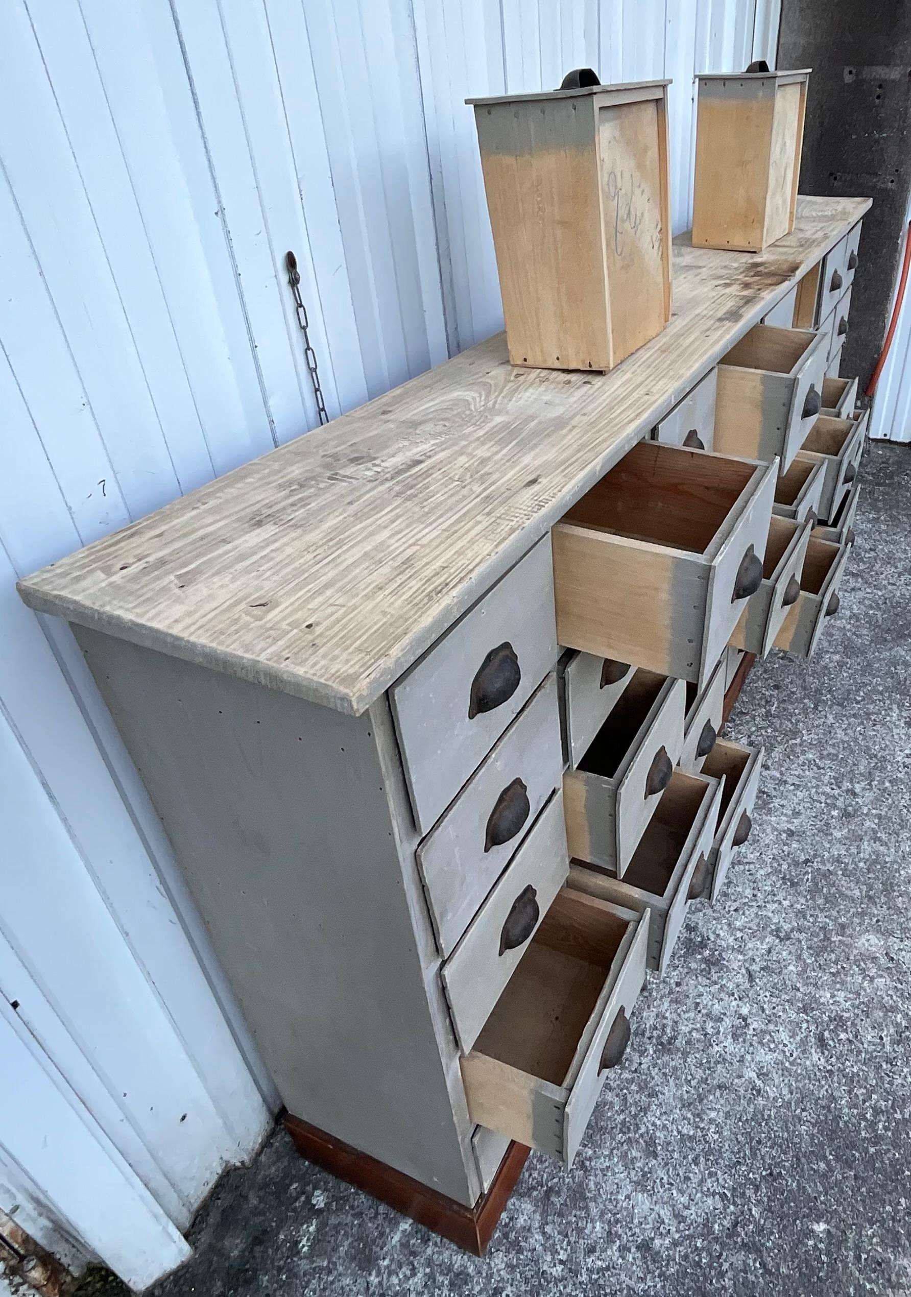 Antique 40-Drawer Apothecary Cabinet – Paris, circa 1920 For Sale 8