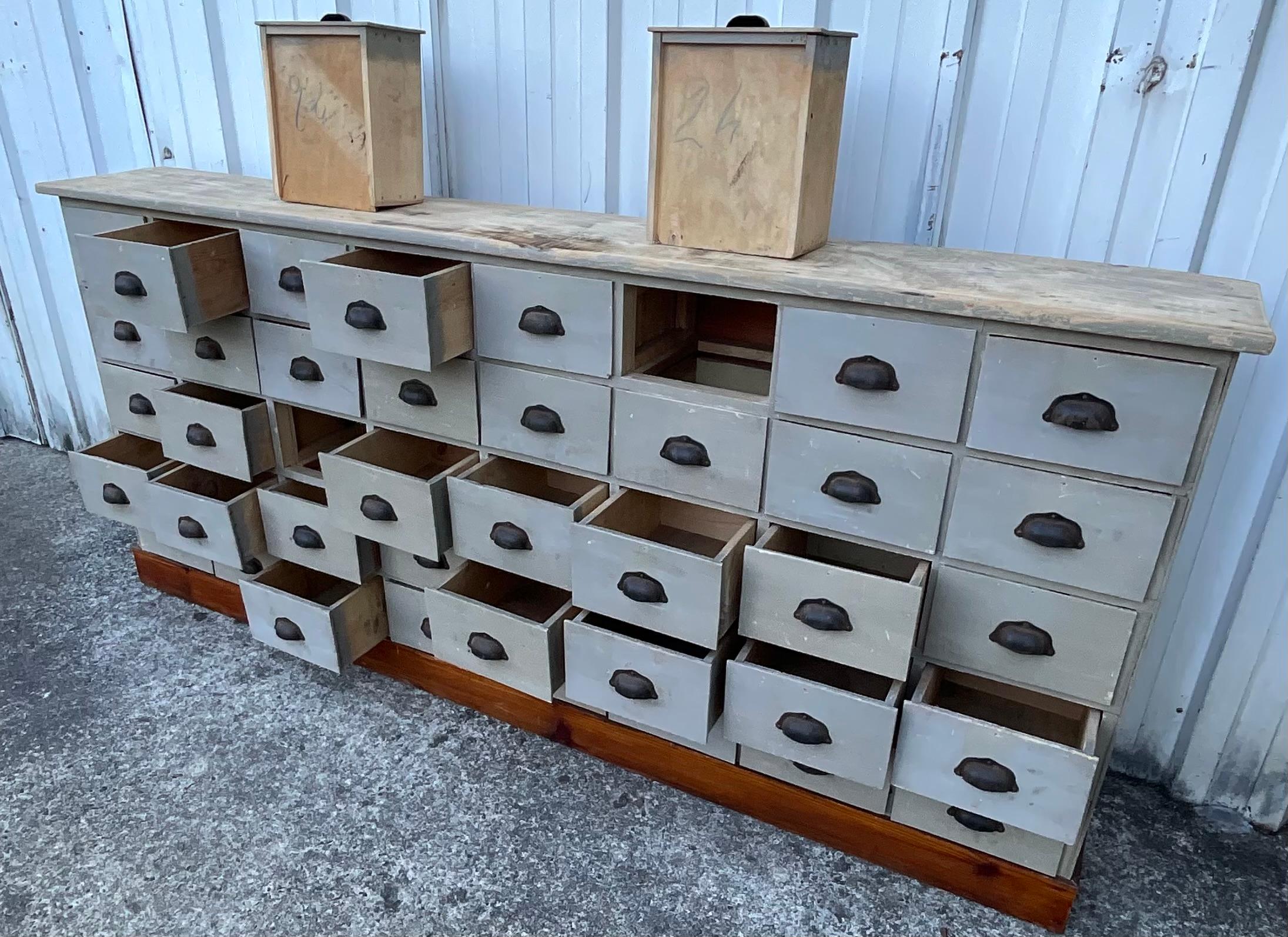 Antique 40-Drawer Apothecary Cabinet – Paris, circa 1920 For Sale 9