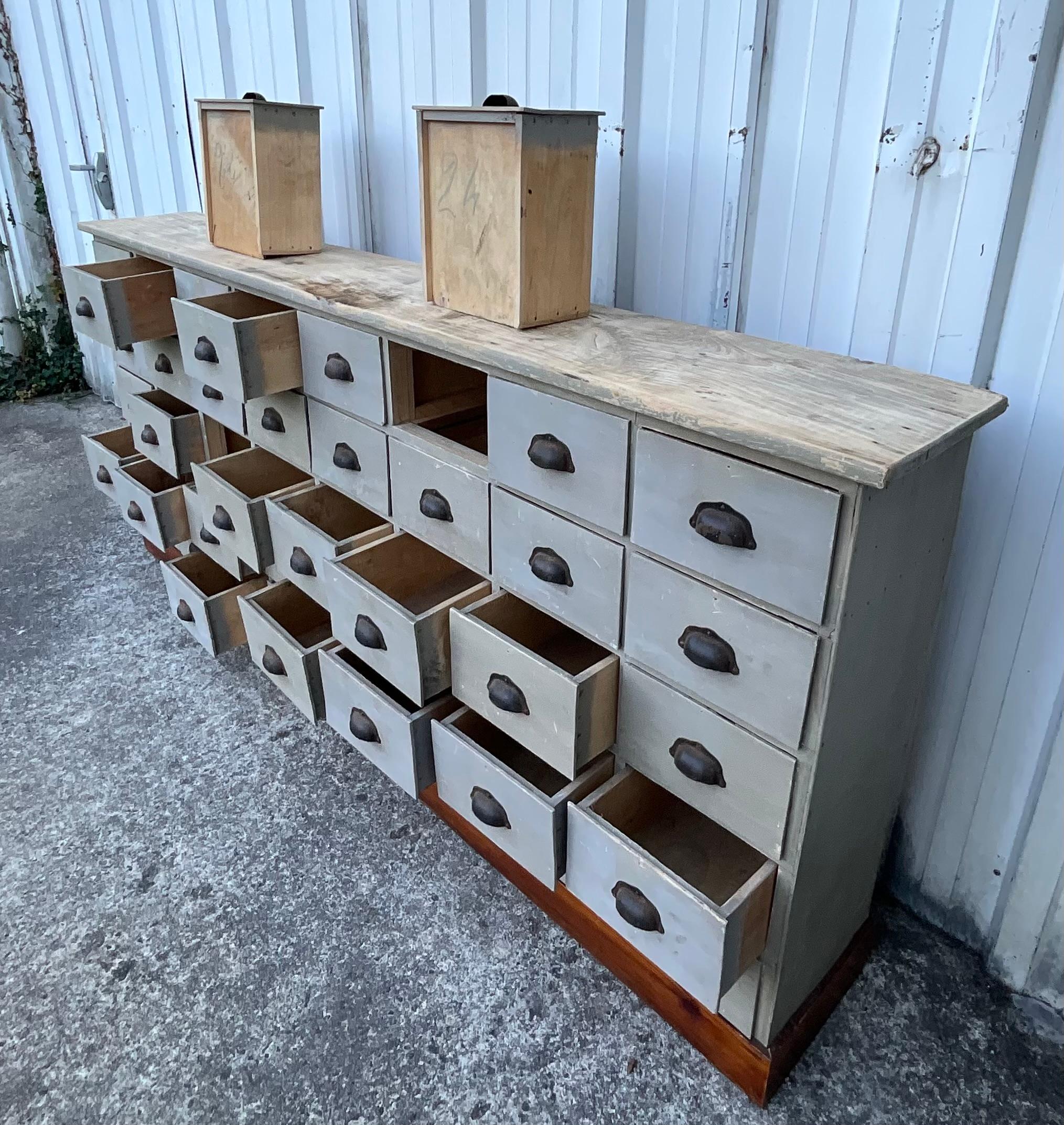 Antique 40-Drawer Apothecary Cabinet – Paris, circa 1920 For Sale 10
