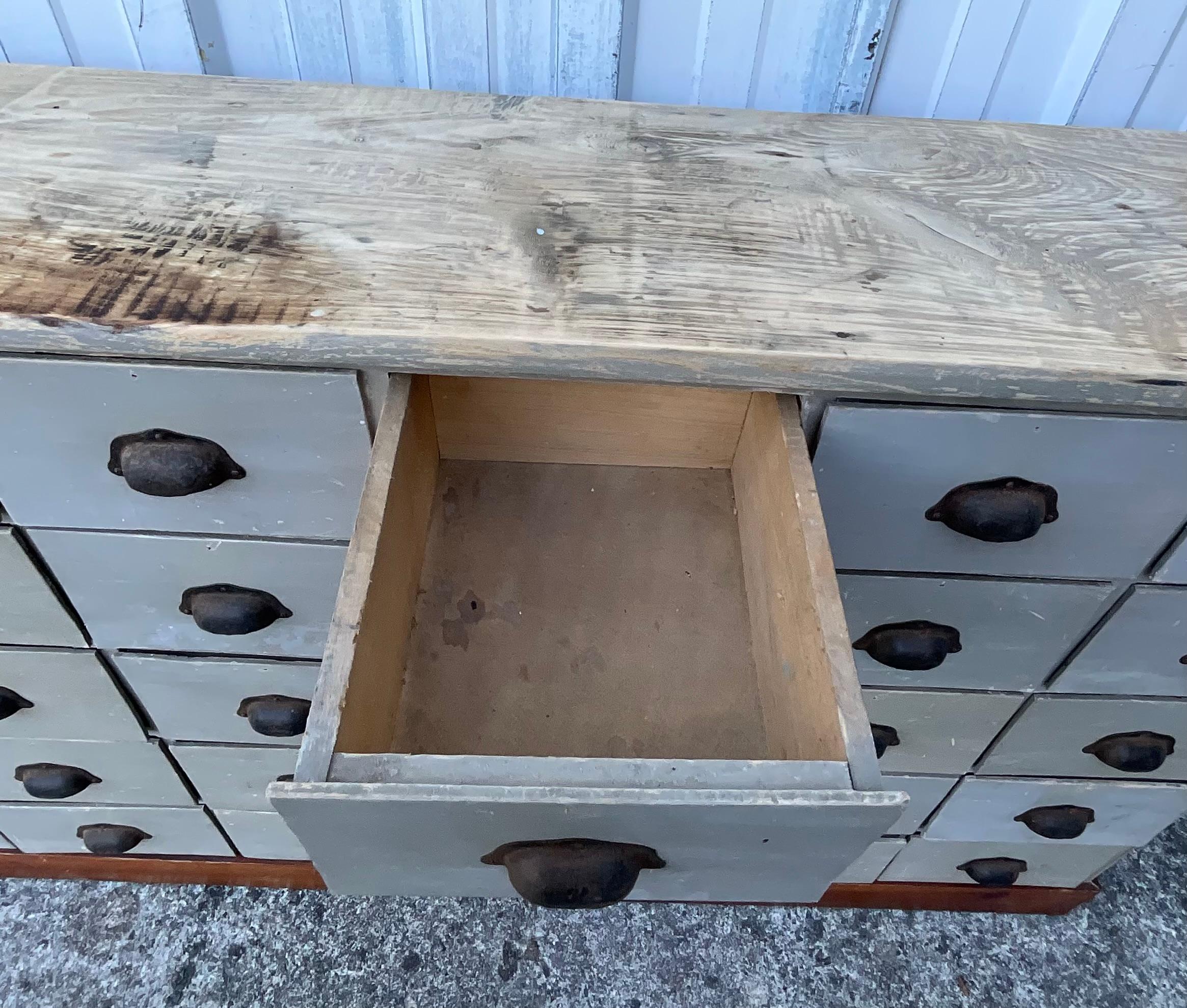 Early 20th Century Antique 40-Drawer Apothecary Cabinet – Paris, circa 1920 For Sale