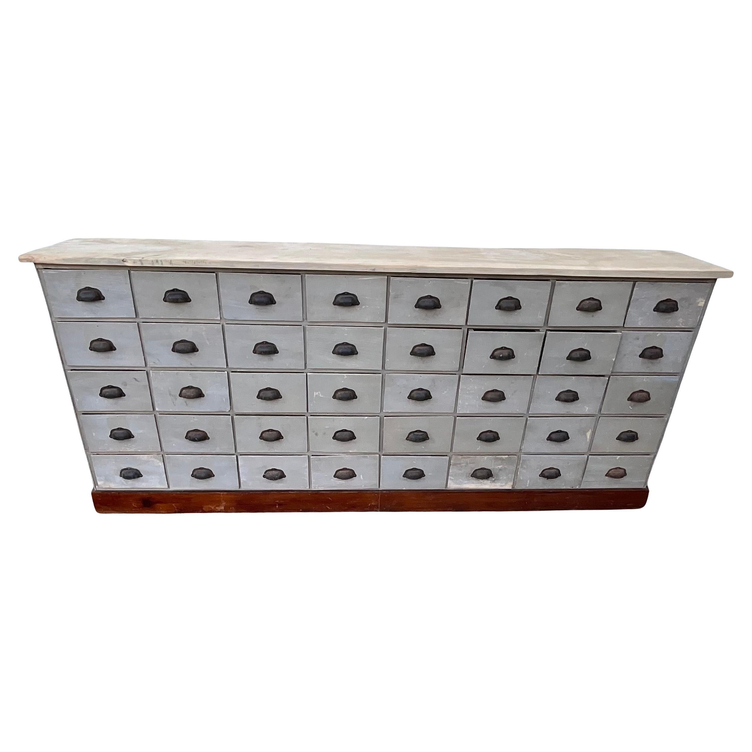 Antique 40-Drawer Apothecary Cabinet – Paris, circa 1920