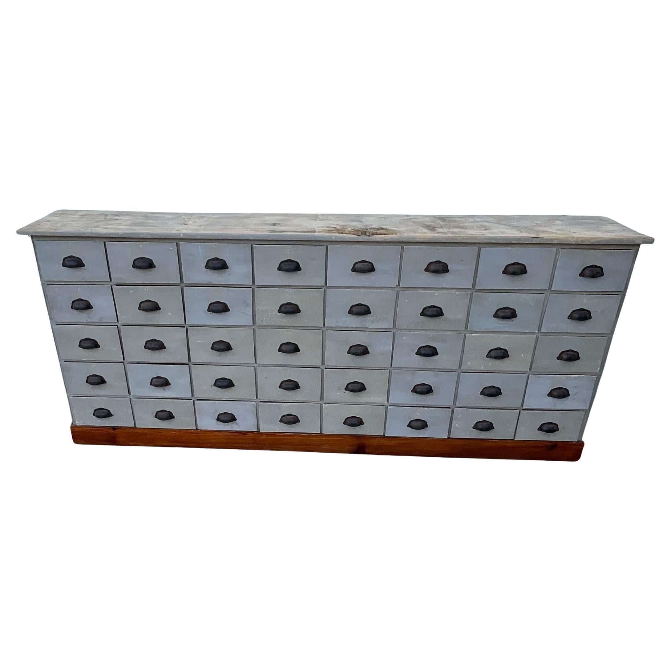 Antique 40-Drawer Apothecary Cabinet – Paris, circa 1920