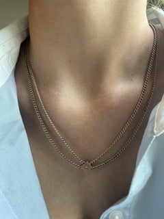Antique 40 Inch Slide Chain 10K Rose Gold