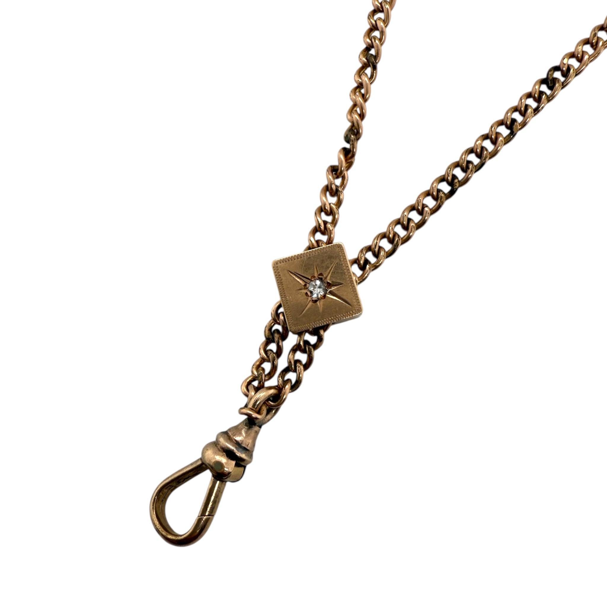 Antike 40 Zoll Slide Kette 10K Rose Gold im Zustand „Gut“ im Angebot in Montgomery, AL