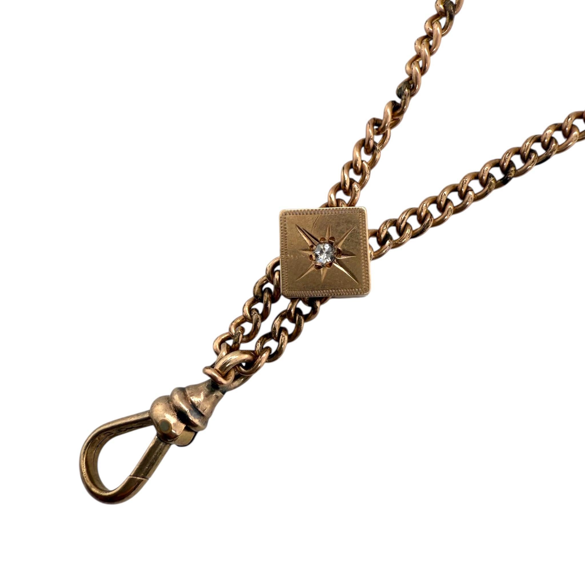 Antike 40 Zoll Slide Kette 10K Rose Gold Damen im Angebot