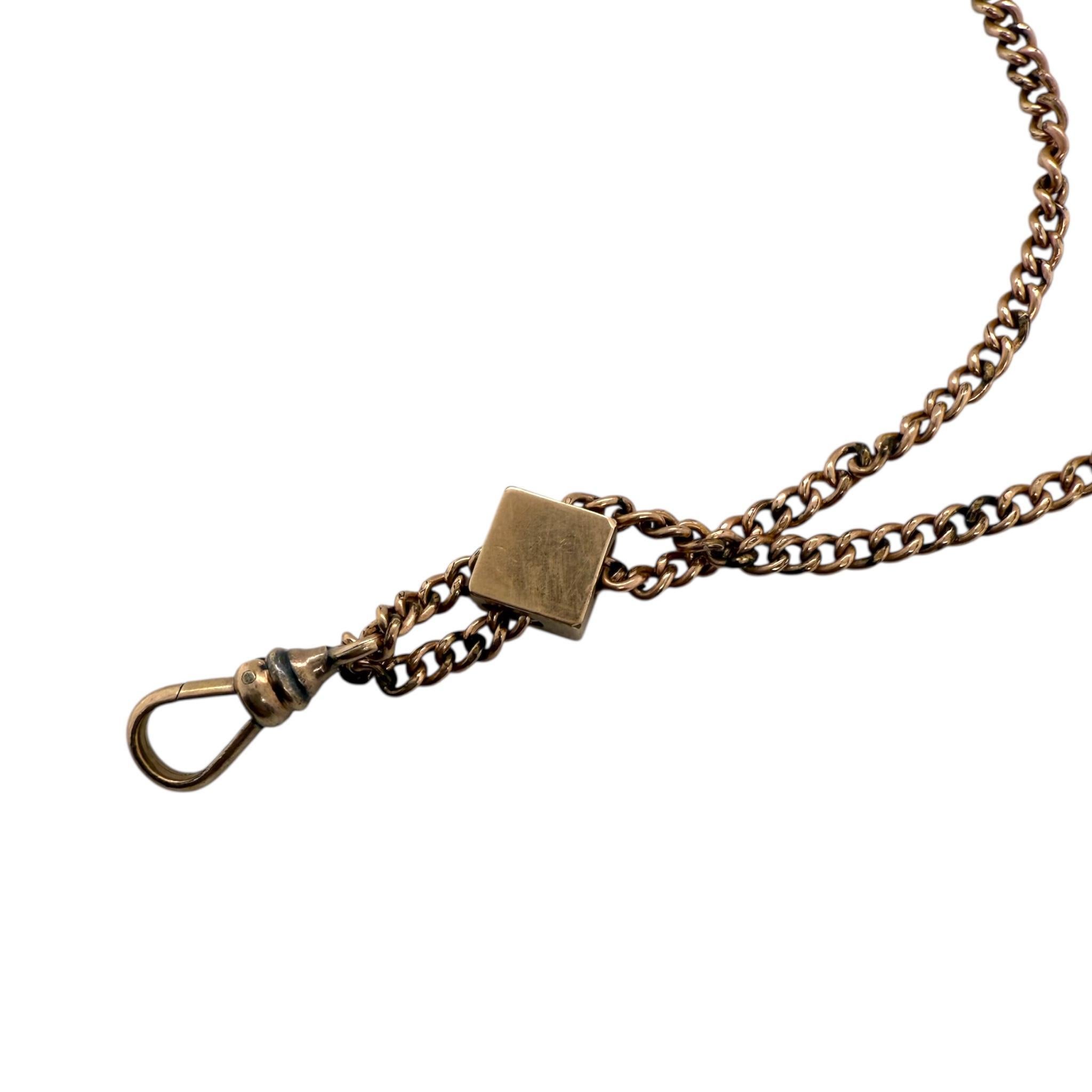 Antike 40 Zoll Slide Kette 10K Rose Gold im Angebot 2