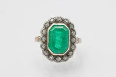 Bague ancienne en émeraude et diamant de 4,00ct, Autriche, vers 1900.