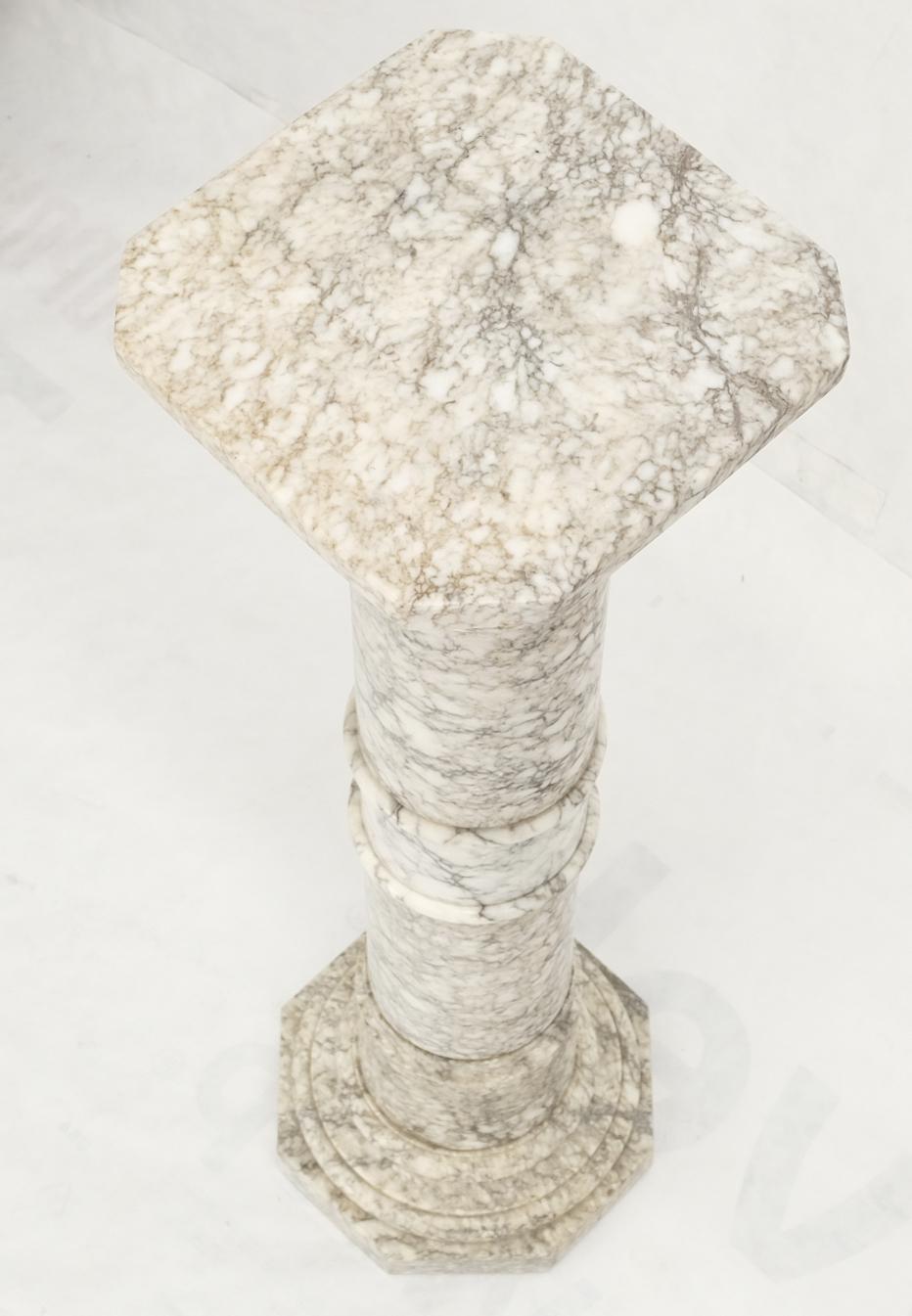 Italian Antique Turned Marble Pedestal Stand