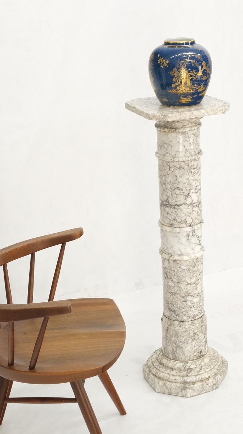 Antique Turned Marble Pedestal Stand In Good Condition In Rockaway, NJ