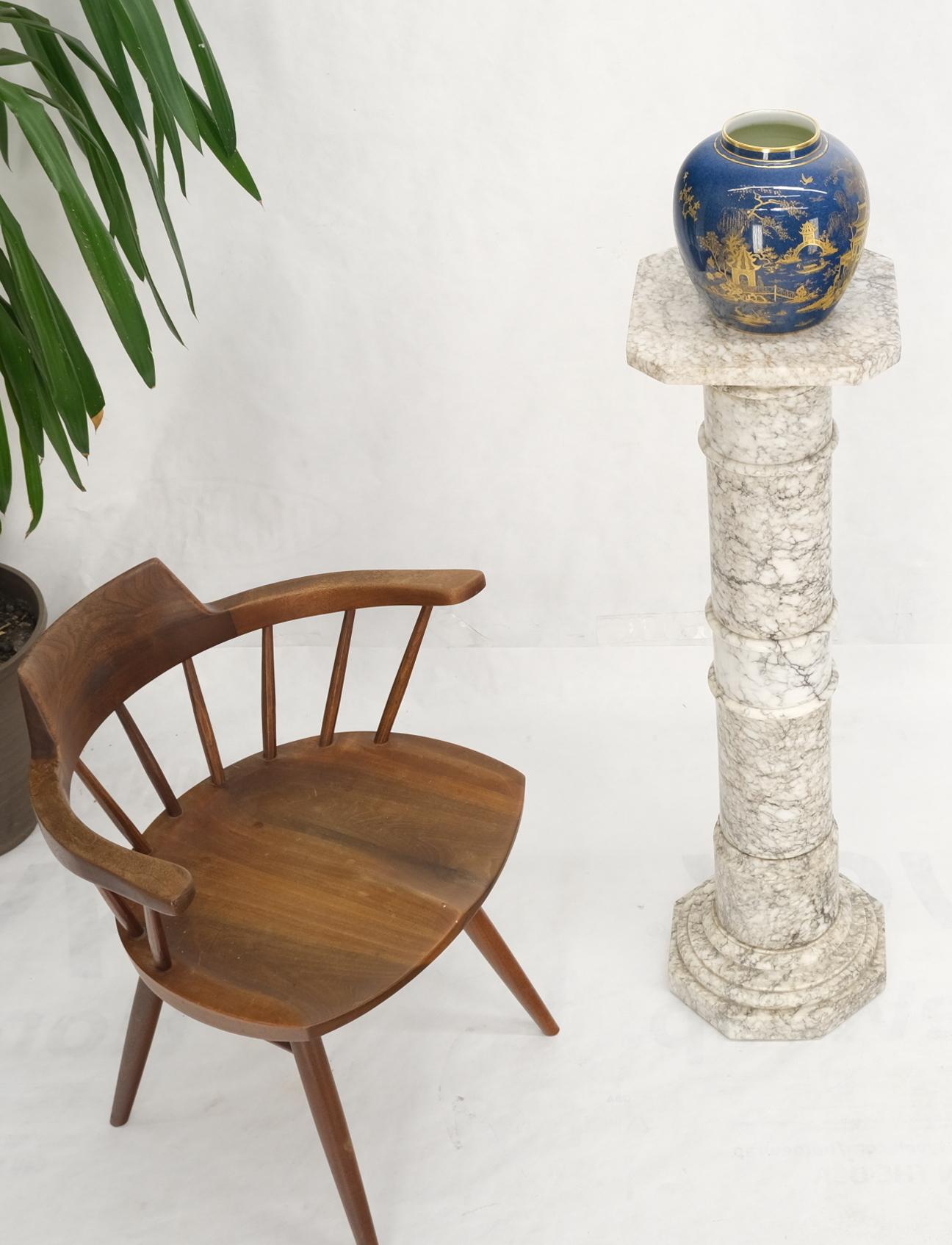 20th Century Antique Turned Marble Pedestal Stand
