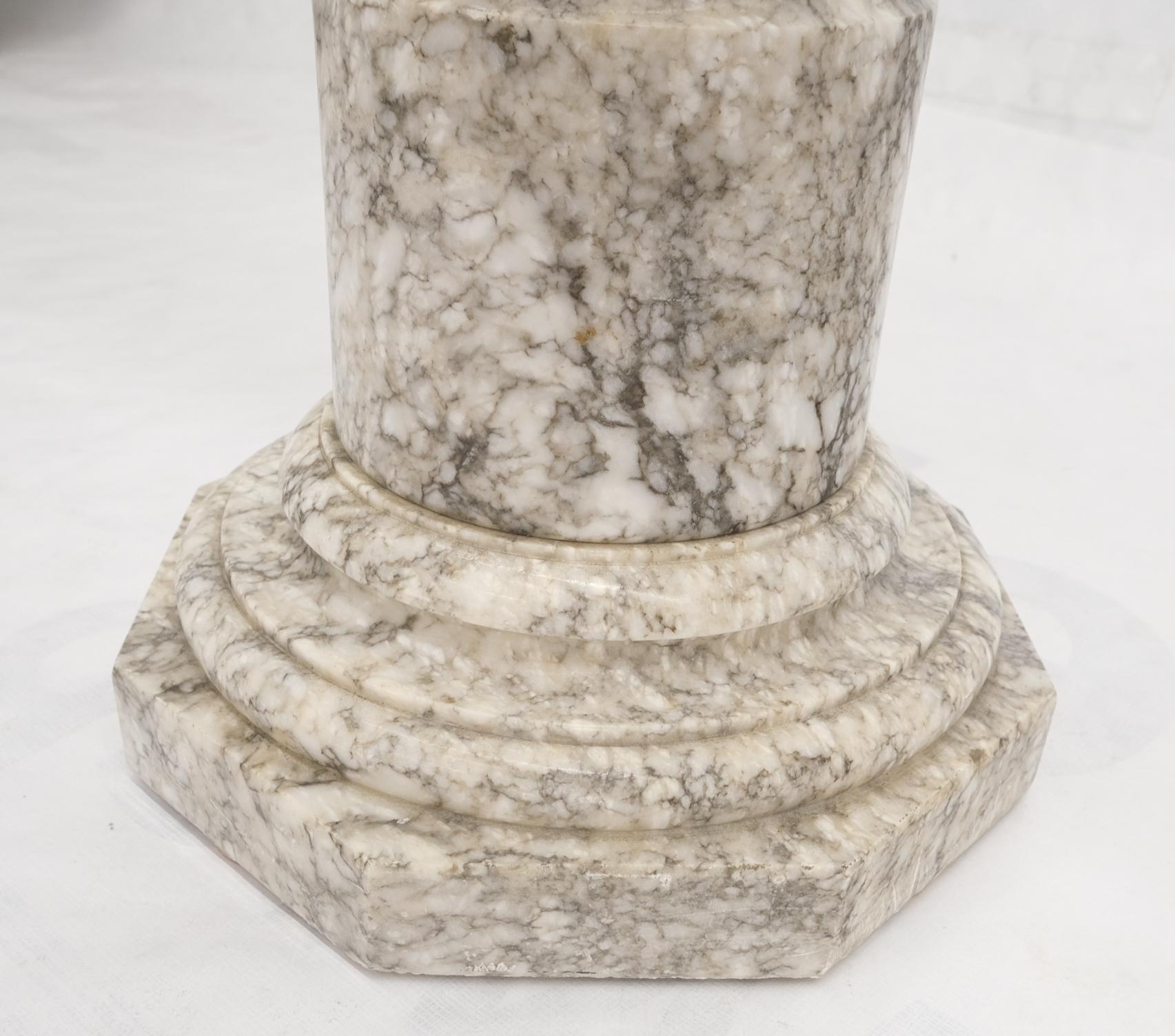 Antique Turned Marble Pedestal Stand 2