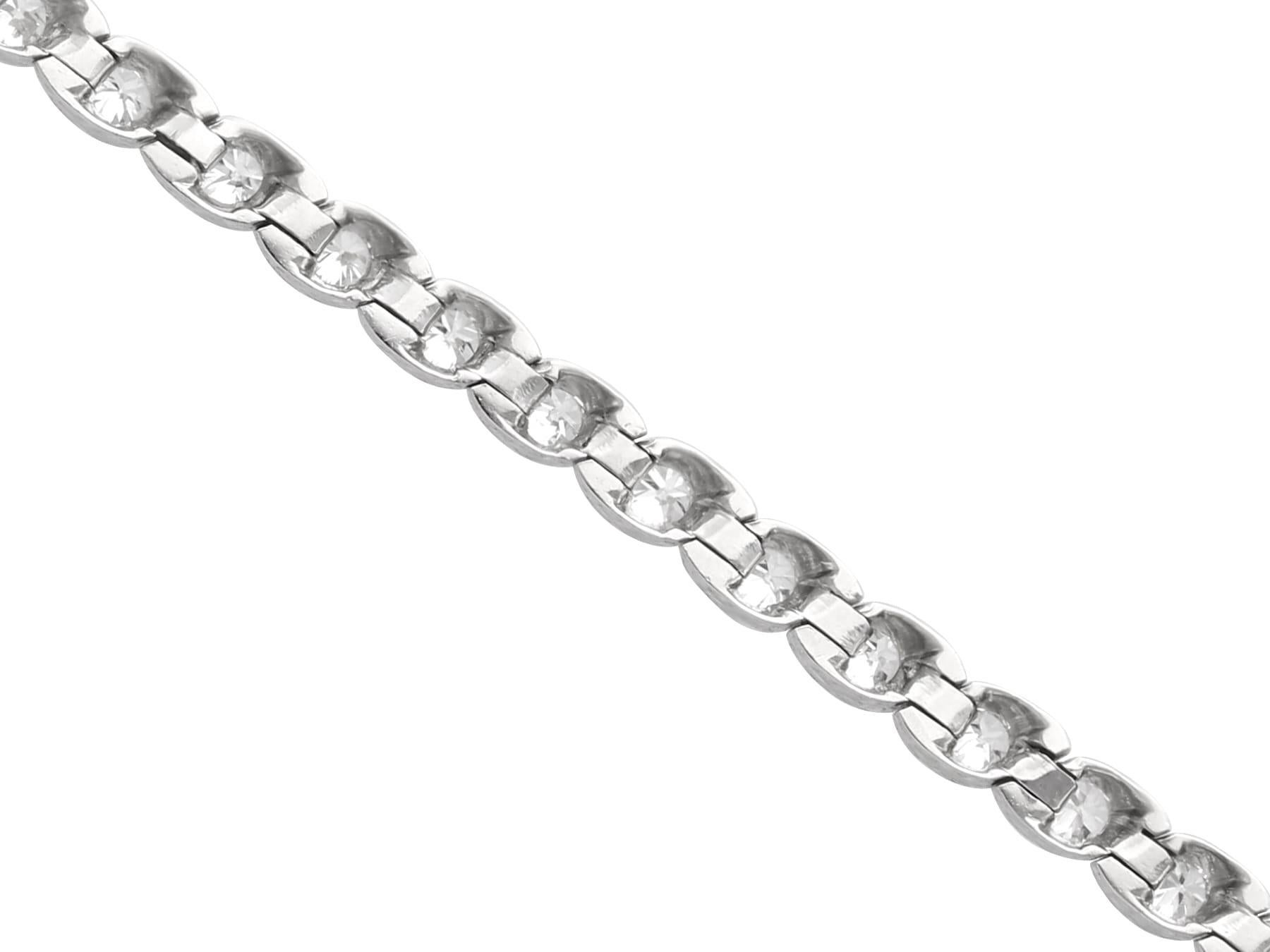Antique 4.20Ct Diamond and Platinum Bracelet Circa 1915 For Sale 2