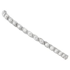 Antique 4.20Ct Diamond and Platinum Bracelet Circa 1915