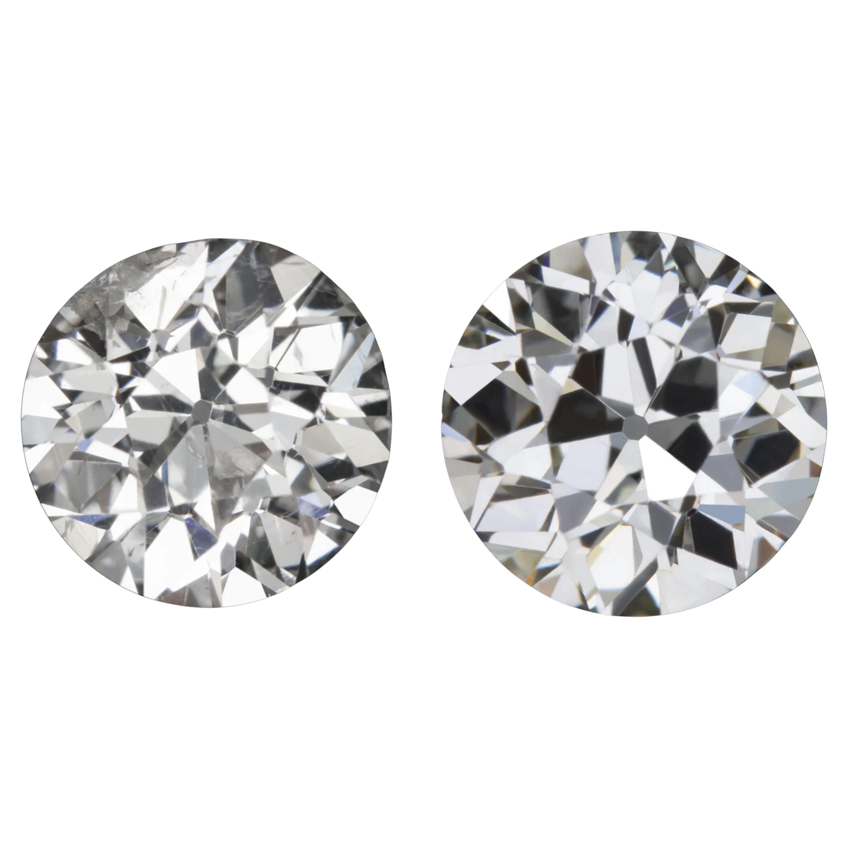 Antique 4.21 Carat Total Weight Old European Cut Diamond