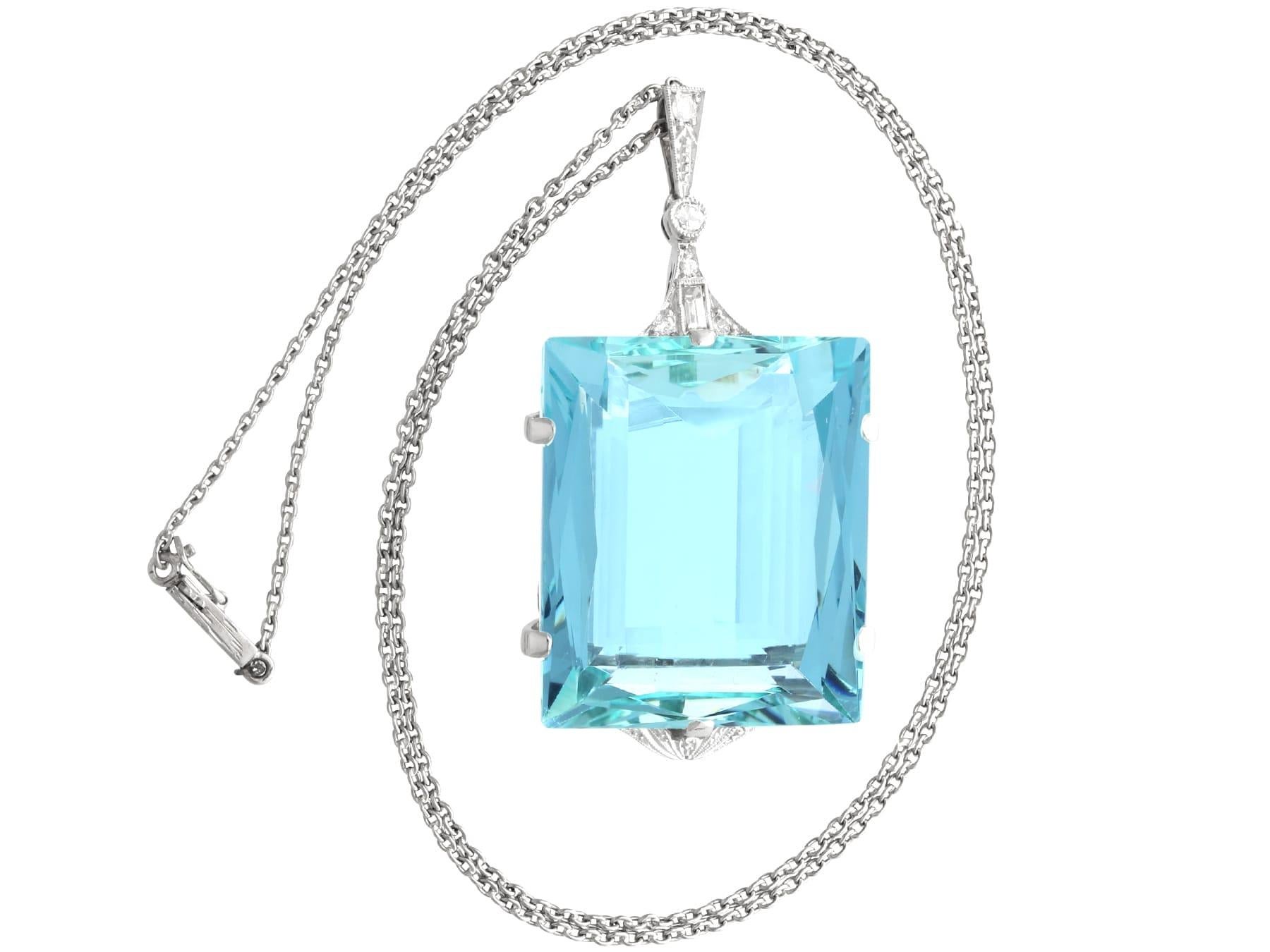 vintage aquamarine pendant