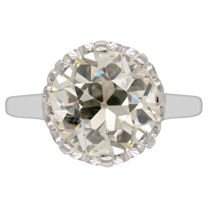 1920 Antique Old European Cut Diamond Engagement Ring in Platinum For ...