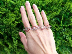 Antique 4.31 Carat Diamond Synthetic Ruby 18k Yellow Gold Bracelet Circa 1910