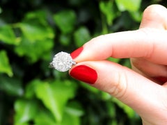 Antique 4.33 Carat Diamond and Platinum Solitaire Ring Circa 1915