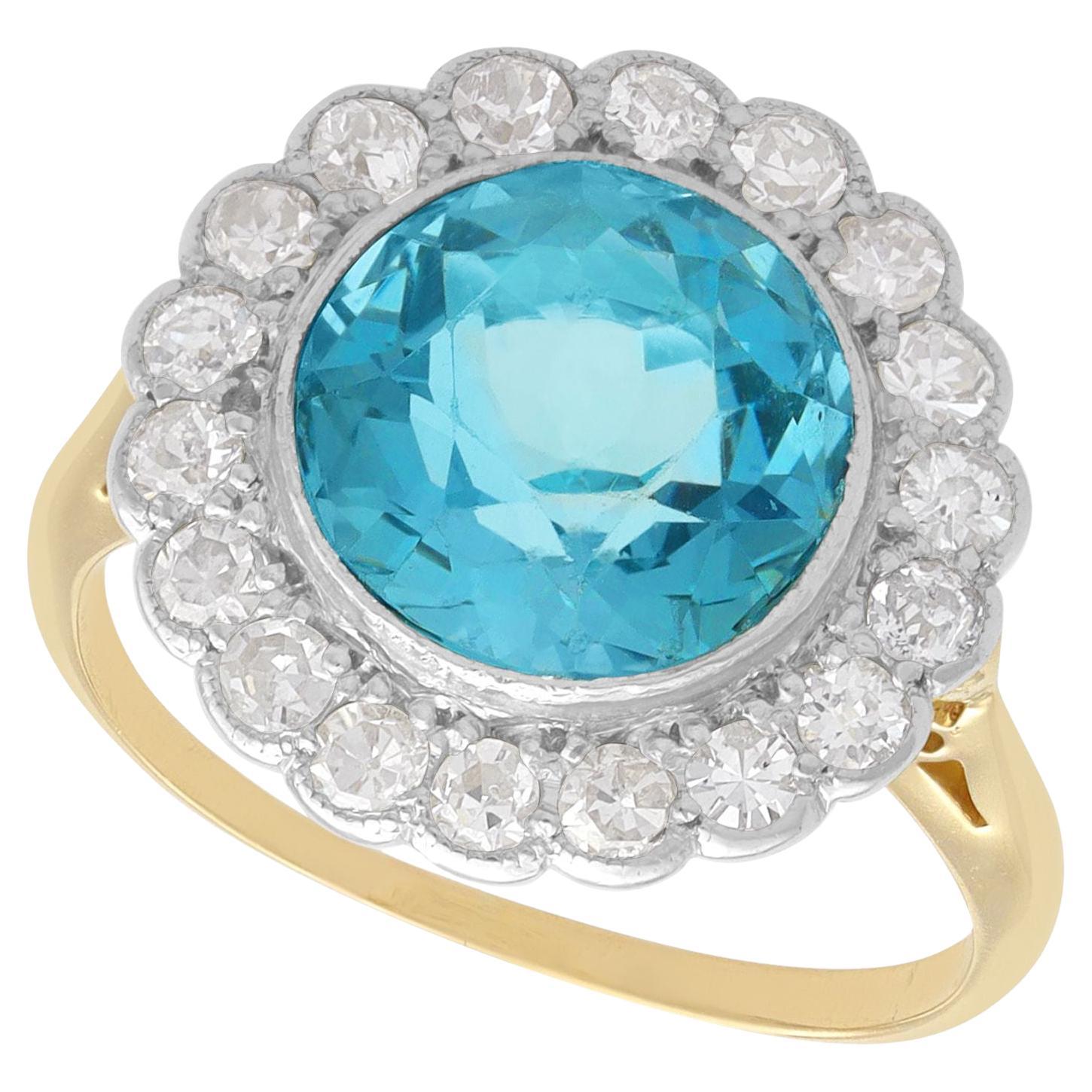 Louis Feraud Aquamarine and Peridot Cluster Ring For Sale at 1stDibs