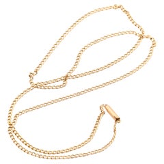 Antique 4.3g 15K Yellow Gold 18 Inch Curb Link Chain
