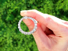 Antique 4.41 Carat Diamond Hoop Earrings