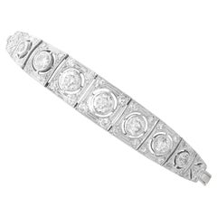 Bracelet ancien en or blanc 18 carats, diamants de 4,51 carats, c. 1930