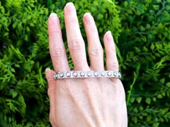Antique 4.67 Carat Diamond and 18k White Gold Bracelet Circa 1925