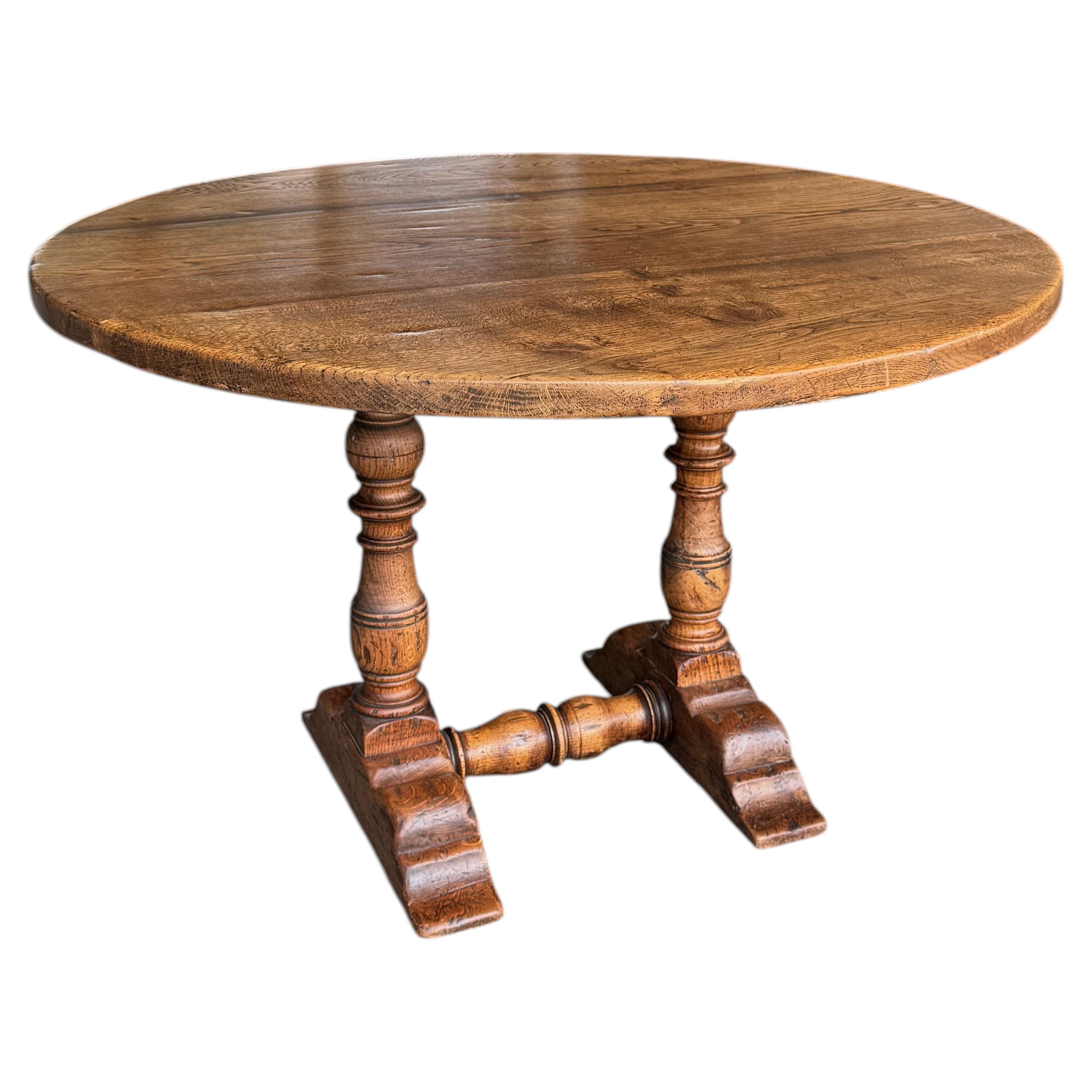 Antique 47'' Round French Dining Table