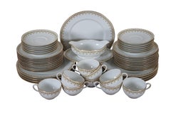 Antique 49 Pc Charles Ahrenfeldt French Limoges Porcelain Dinnerware