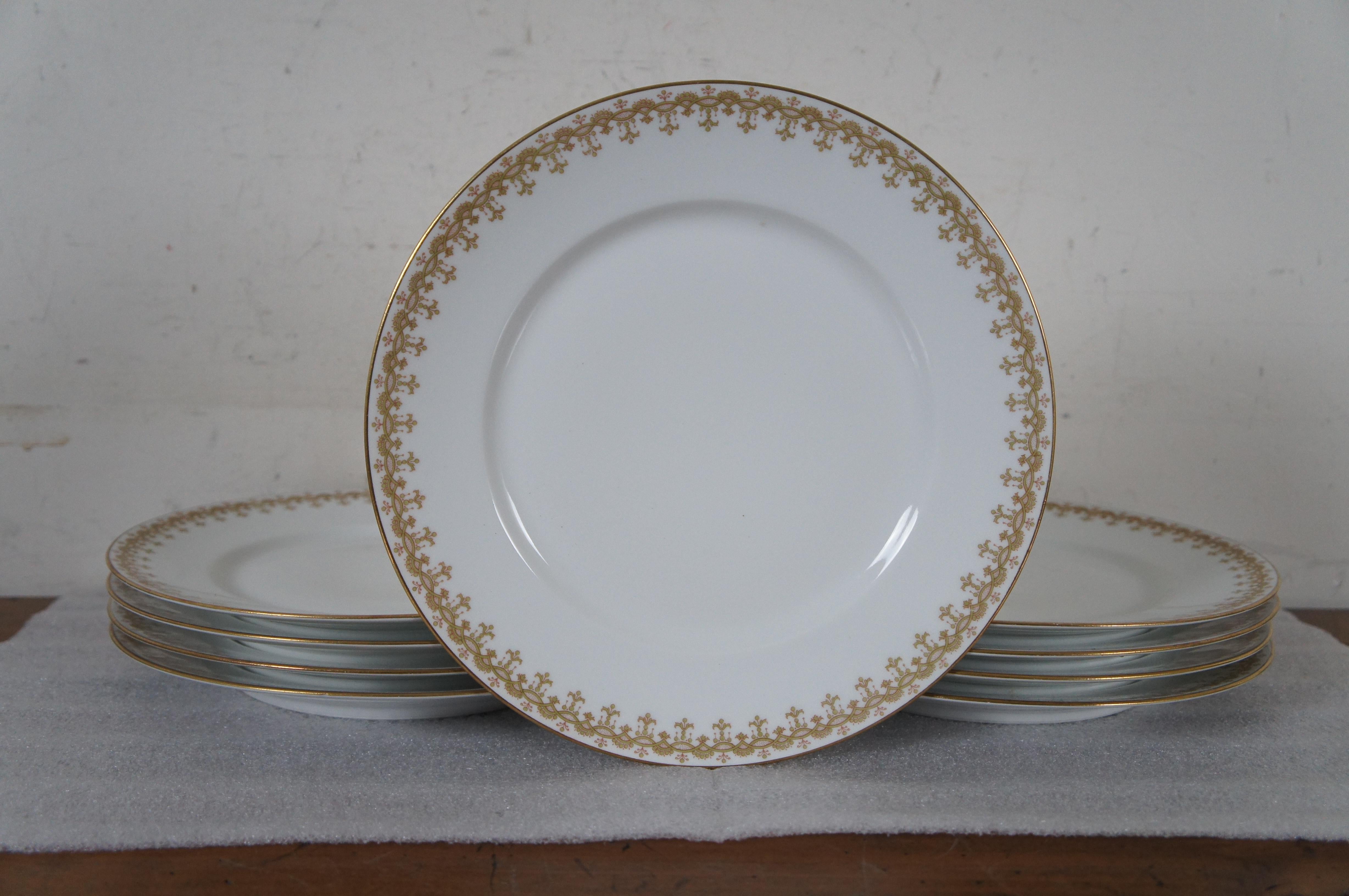 19th Century Antique 49 Pc Charles Ahrenfeldt French Limoges Porcelain Dinnerware For Sale