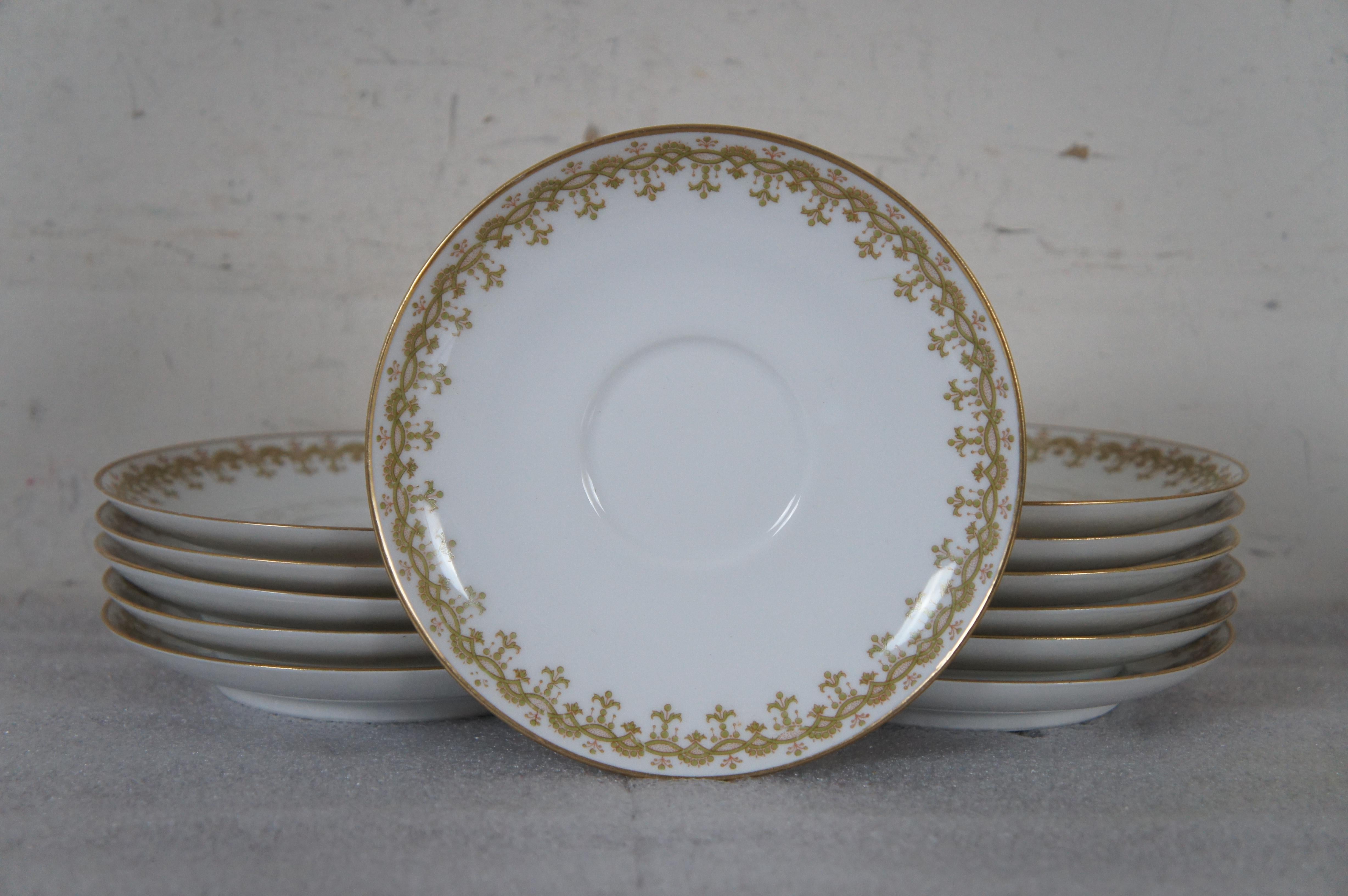 Antique 49 Pc Charles Ahrenfeldt French Limoges Porcelain Dinnerware For Sale 2