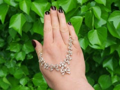 Antique 4.92 Carat Diamond and Yellow Gold Silver Set Collarette