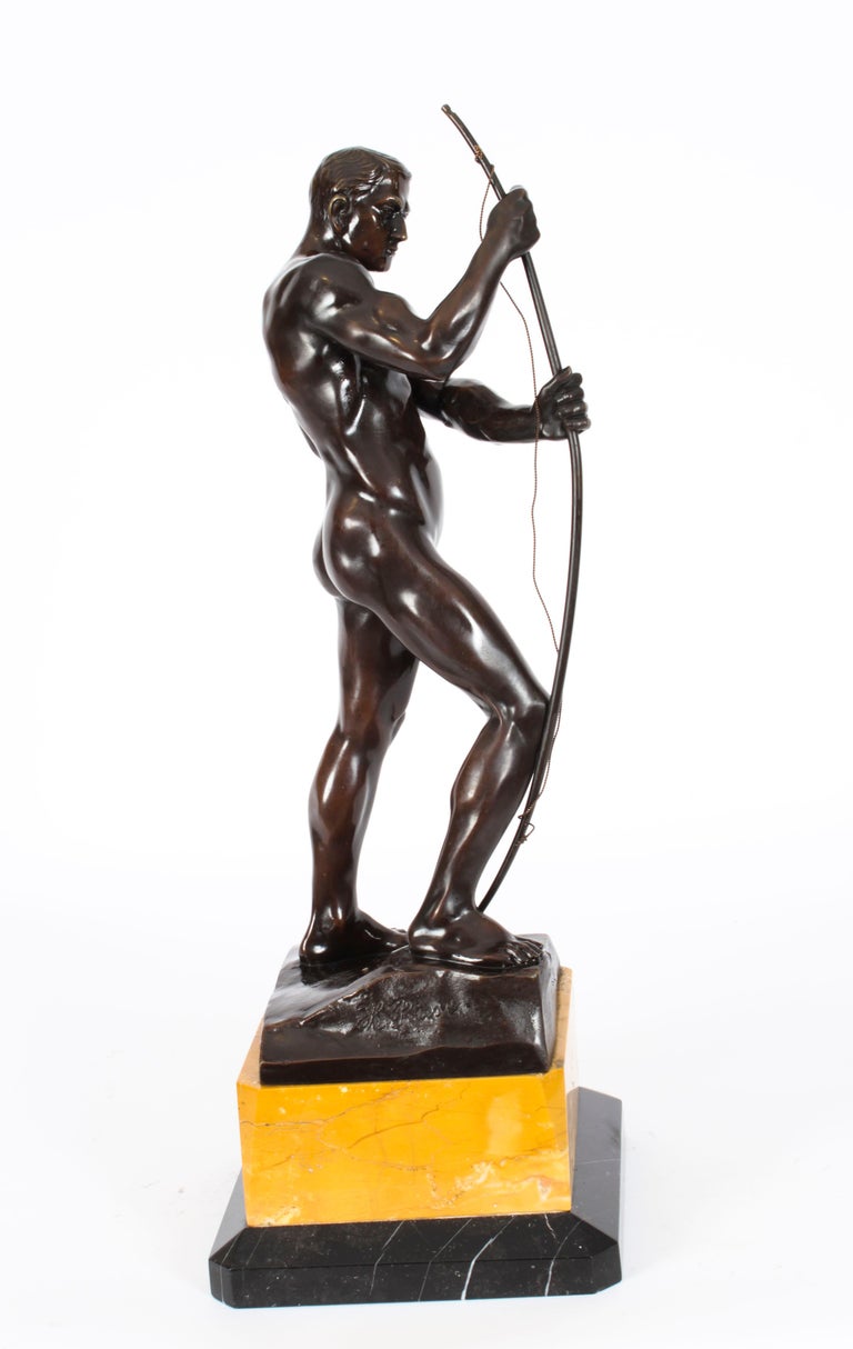 Antique 4art Deco Bronze Archer Otto H Riese Early 20th Century at 1stDibs
