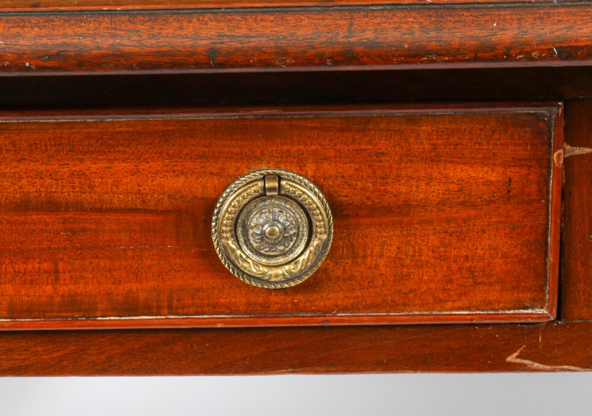 Ancien bureau victorien à quatre tiroirs Partners de table d'écriture 19ème siècle en vente 2