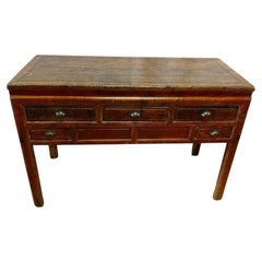 Consola antigua de 5 cajones French Country