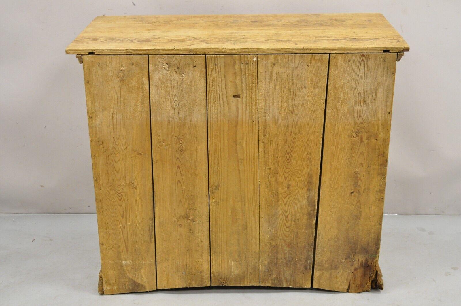 Antique 5 Drawer French Country Farmhouse Primitive Pine Dresser Chest of Drawer 4