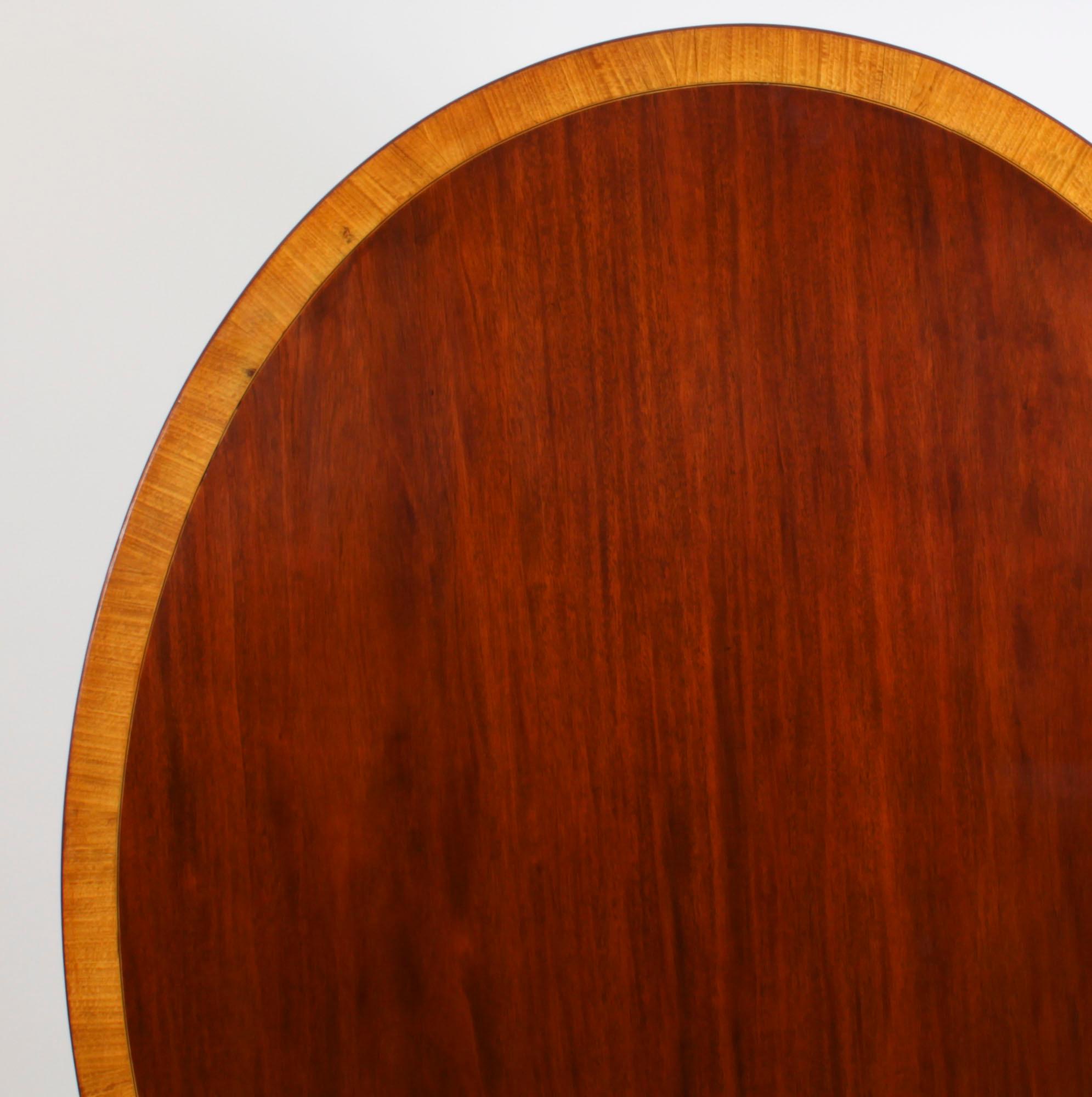 Antique Oval Mahogany Tilt Top Dining Table, Early 20th Century In Good Condition For Sale In London, GB