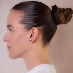 Antike Ohrstecker aus 14k Roségold und Silber mit .50 Karat Diamanten