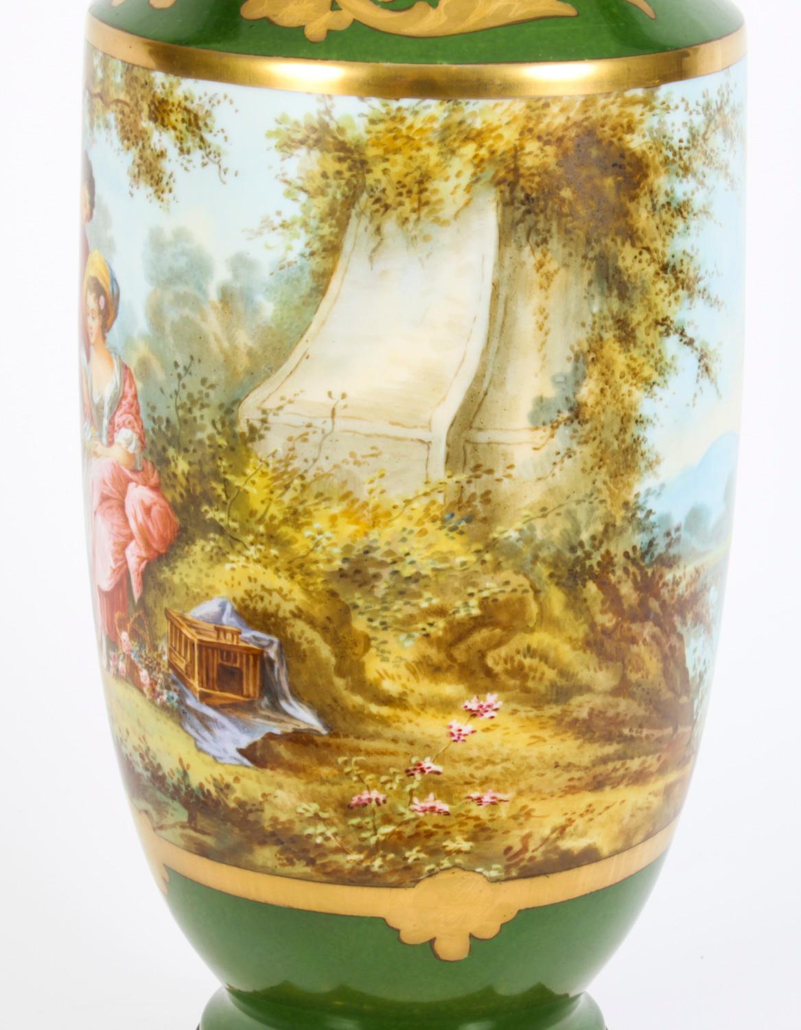 Antique French Sevres Ormolu Mounted Porcelain Vase 19th C 3