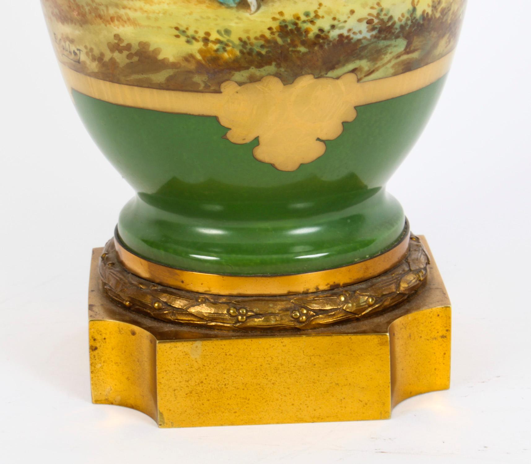 Antique French Sevres Ormolu Mounted Porcelain Vase 19th C 5