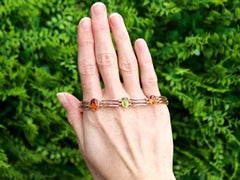 Antique 5.19 Carat Citrine and 3.72 Carat Peridot Yellow Gold Gate Bracelet