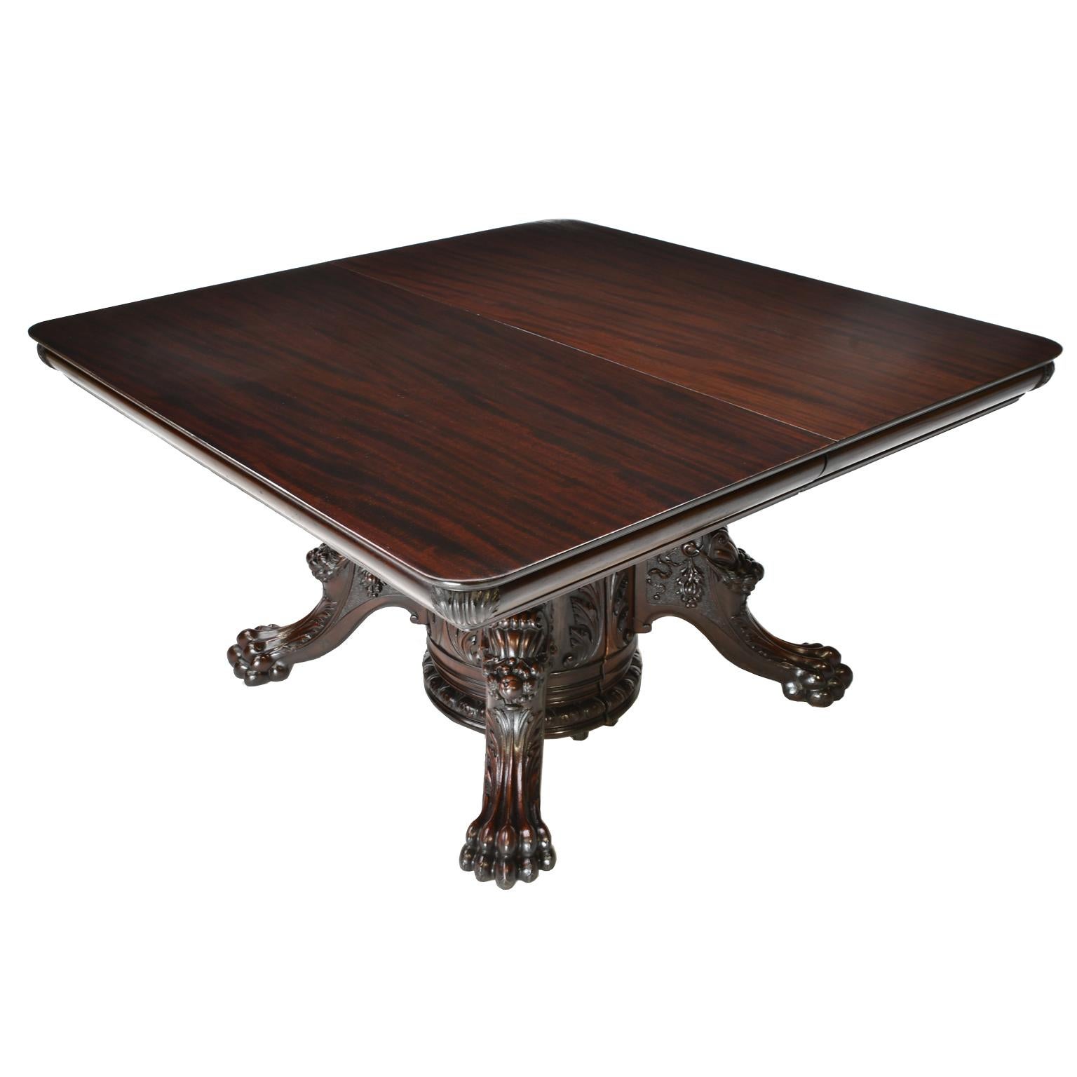 antique square dining table