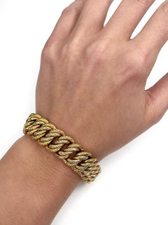 Antique 56 Hallmark Gold Wide Chain Link Bracelet