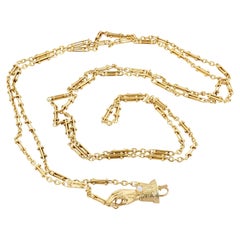 Antique 56 Inch Gold Fancy Link Chain