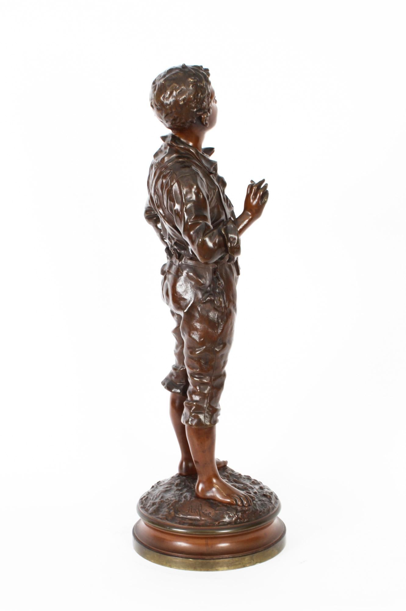 Antique Bronze Street Urchin by Charles Anfrie, 1833-1905', 19th Century For Sale 2