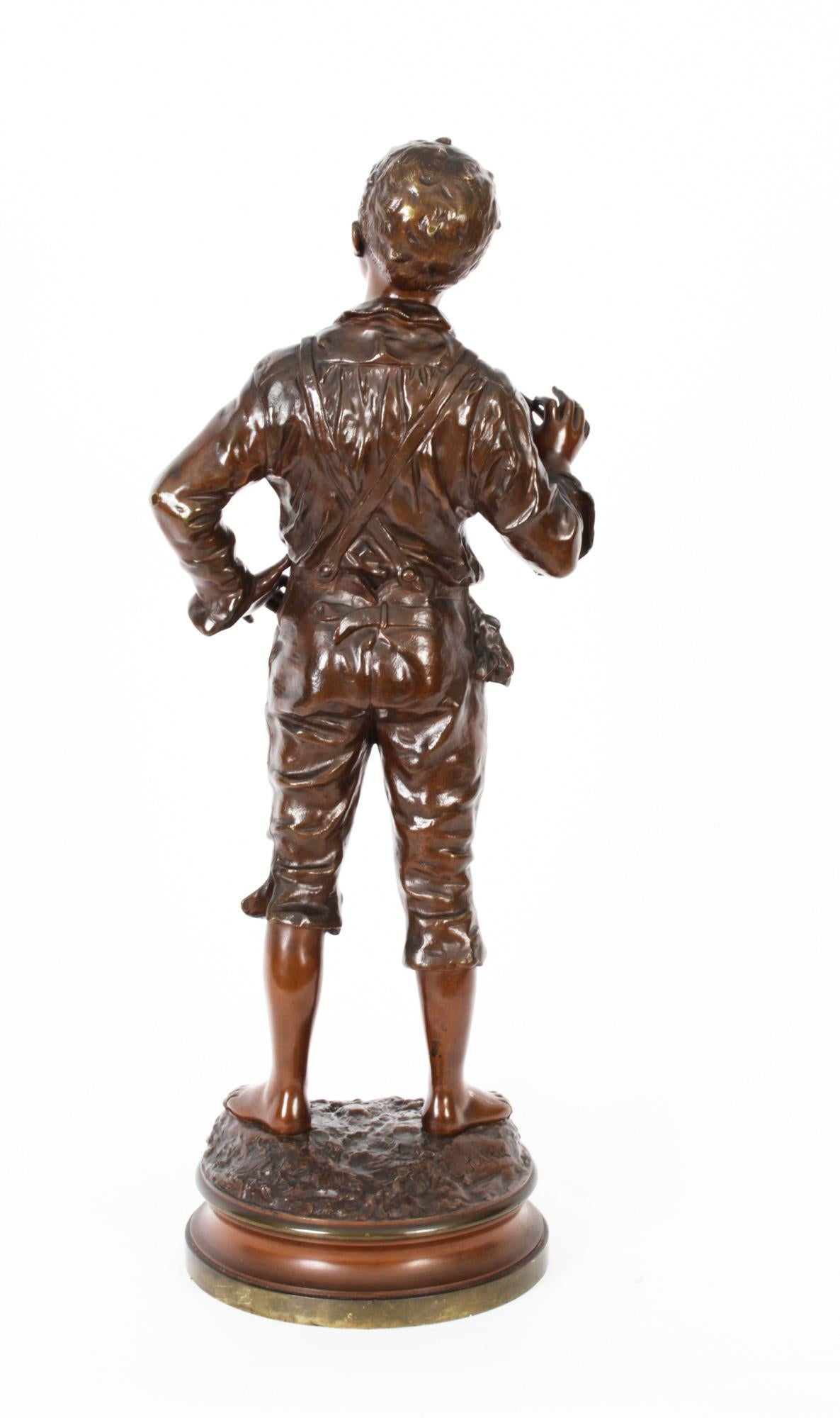 Antique Bronze Street Urchin by Charles Anfrie, 1833-1905', 19th Century For Sale 4