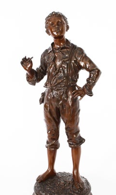 Antike antike Bronze Street Urchin von Jose Cardona, frühes 20. Jahrhundert