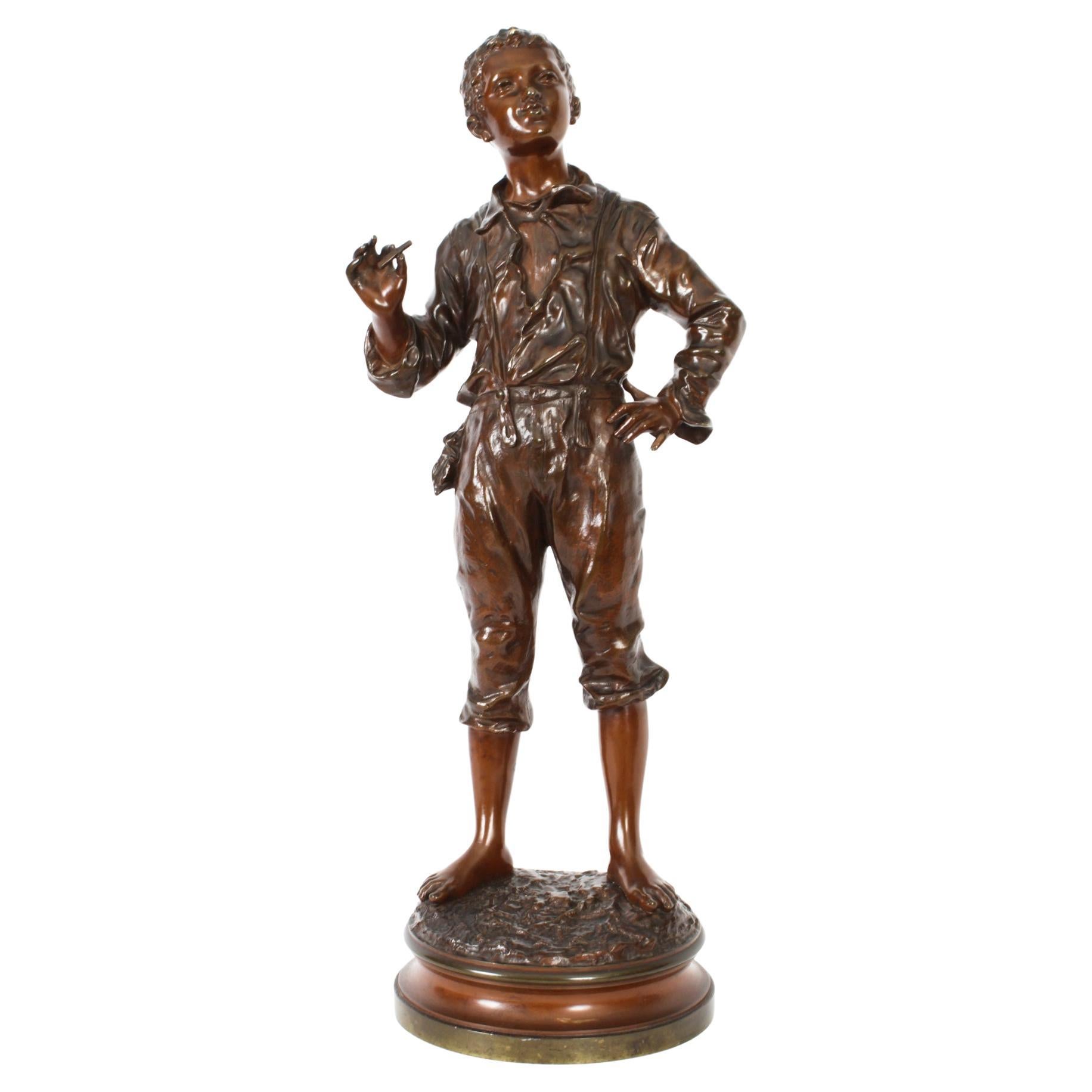 Antique Bronze Street Urchin by Charles Anfrie, 1833-1905', 19th Century For Sale